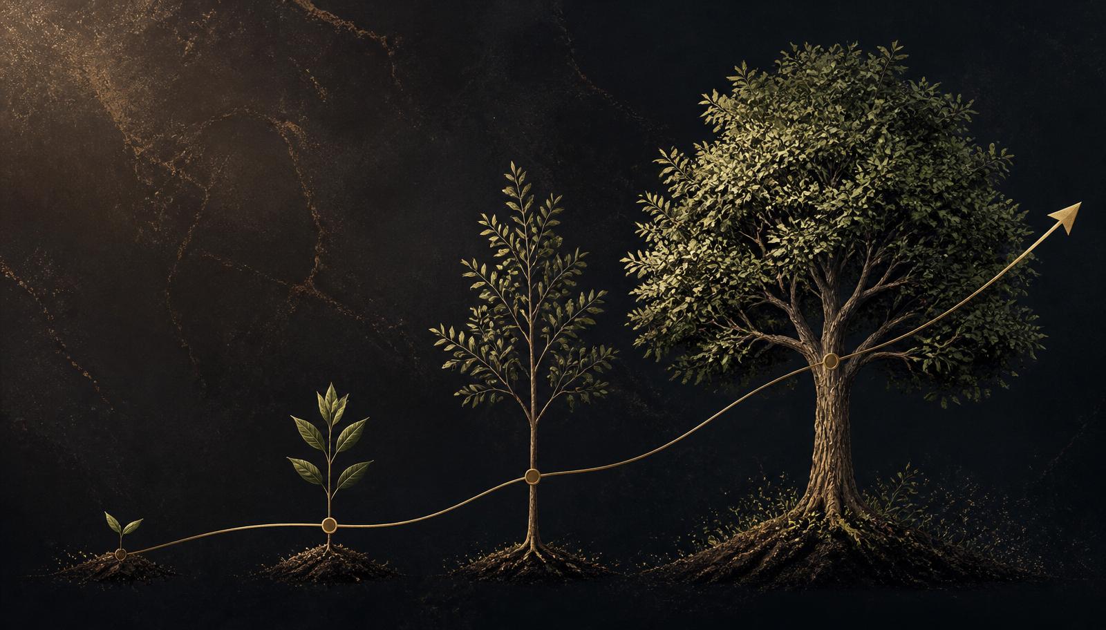 D'une petite pousse à un arbre solide : la progression entrepreneuriale